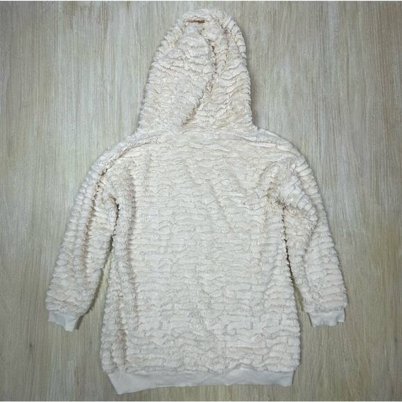 Soft Surroundings Ivory Novella Teddy Fuzzy Soft Zip Tunic Sweater Jacket XS - Picture 8 of 16